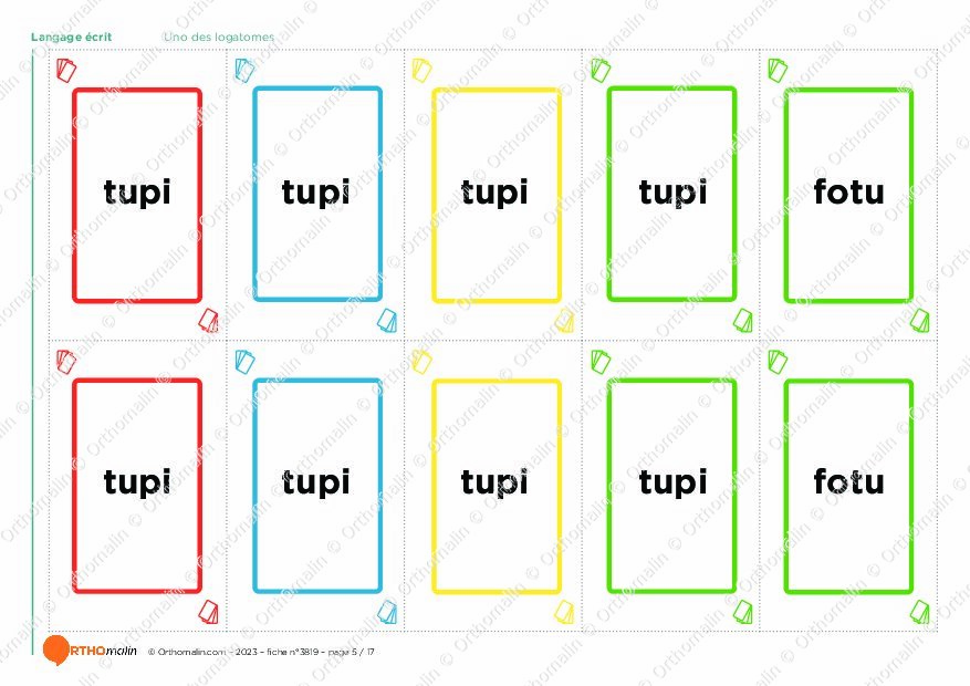 Ressource Orthophonie Uno Des Logatomes Orthomalin