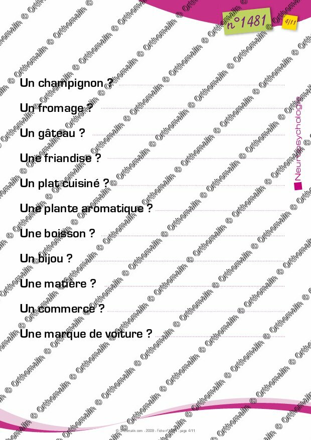 Ressource Orthophonie - Mots Commençant Par B | Orthomalin