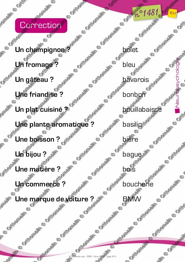 Ressource Orthophonie - Mots Commençant Par B | Orthomalin