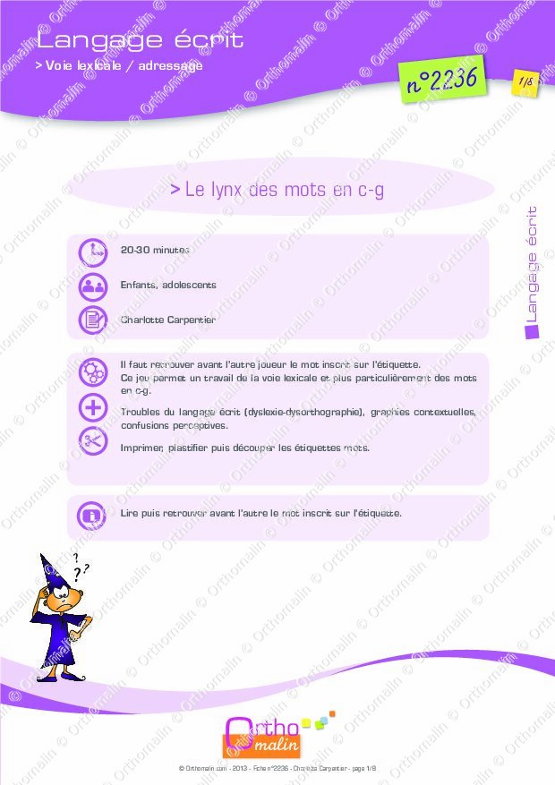 Jeu Le Lynx mystère pour enfant dès 5 ans