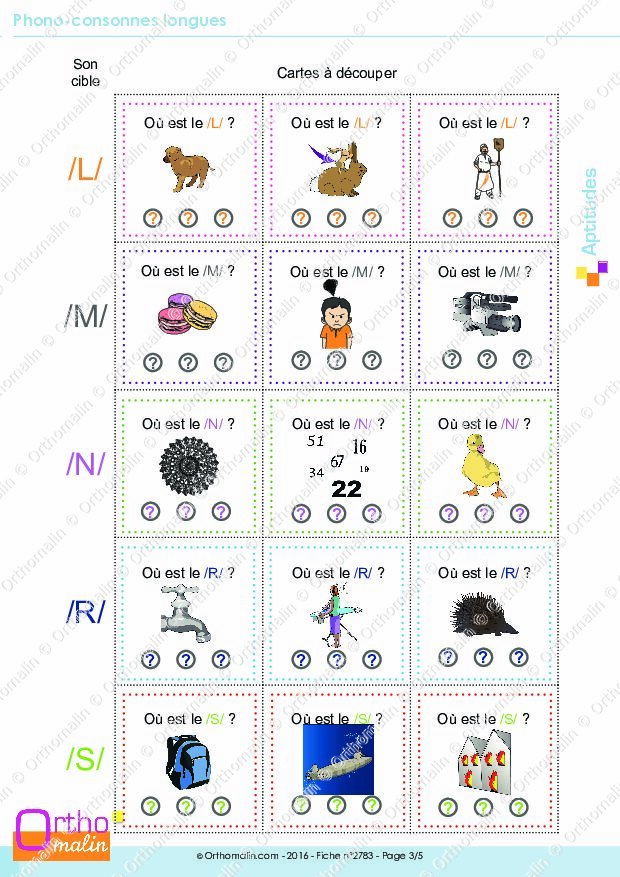 Ressource Orthophonie - Phono-consonnes Longues | Orthomalin