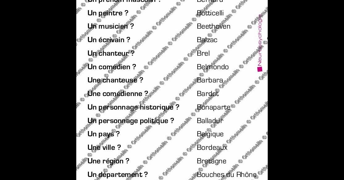 Ressource orthophonie - Mots commençant par B | Orthomalin